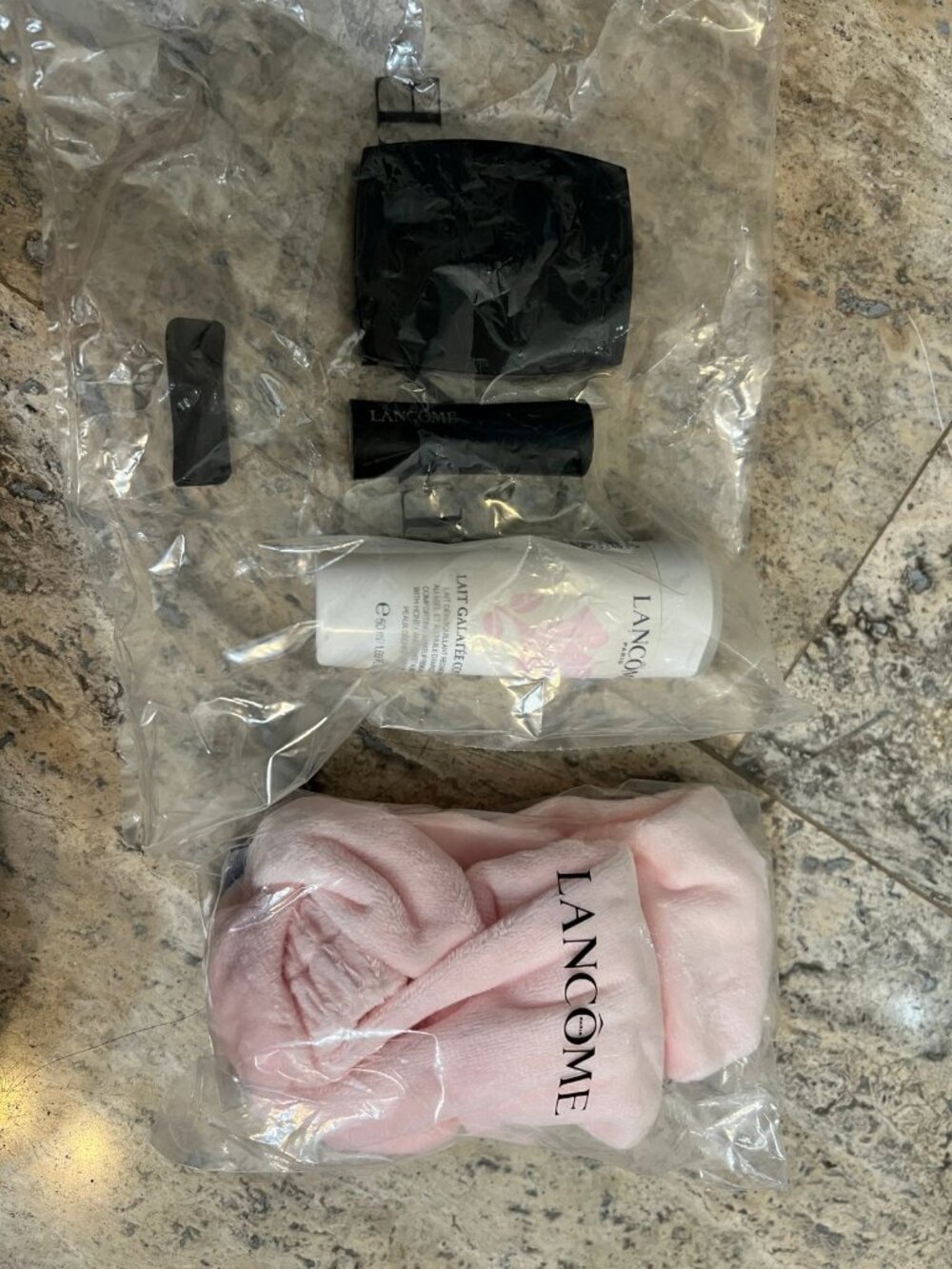 Lancome Cosmetic bundle Set with cute pink Spa headband